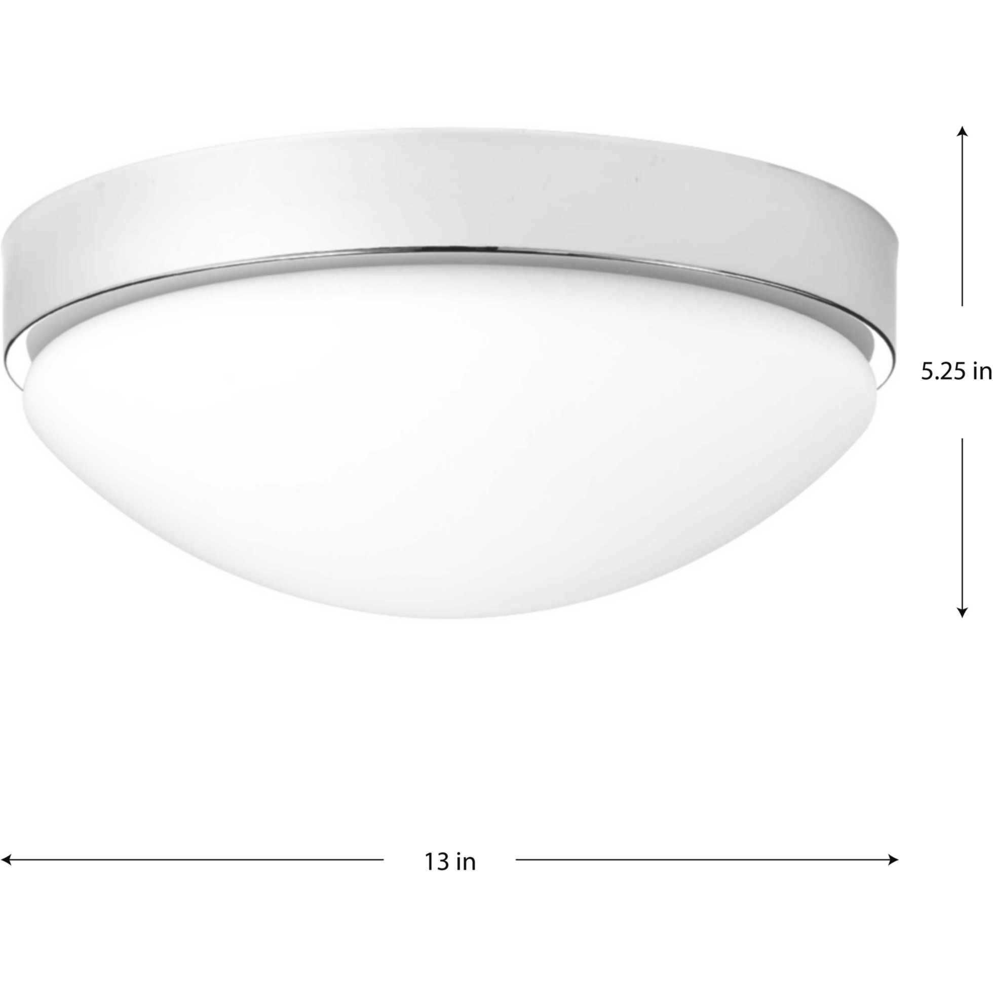 Elevate LED 13 inch Polished Chrome Flush Mount Ceiling Light, Design Series