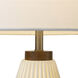 Concord 30 inch 100.00 watt Walnut and White with Weathered Brass Table Lamp Portable Light
