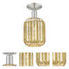 Preston 1 Light 6.75 inch Brushed Satin Nickel Semi-Flush Mount Ceiling Light in Mercury Glass