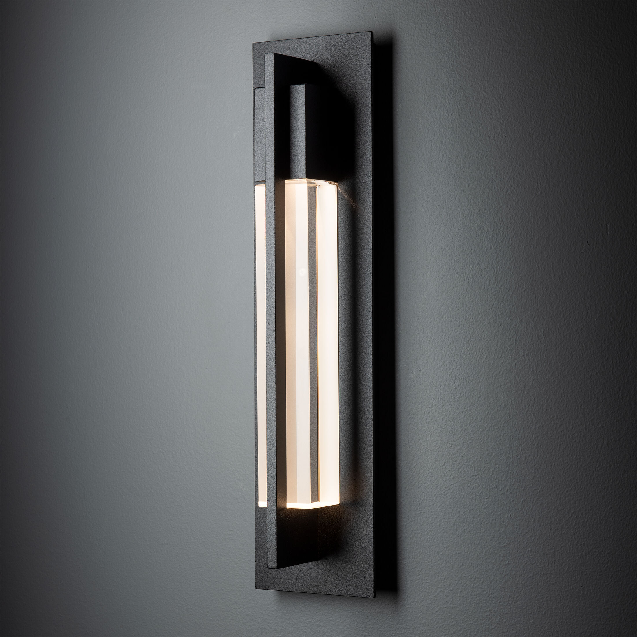 Axis 1 Light 19 inch Coastal Black Outdoor Sconce