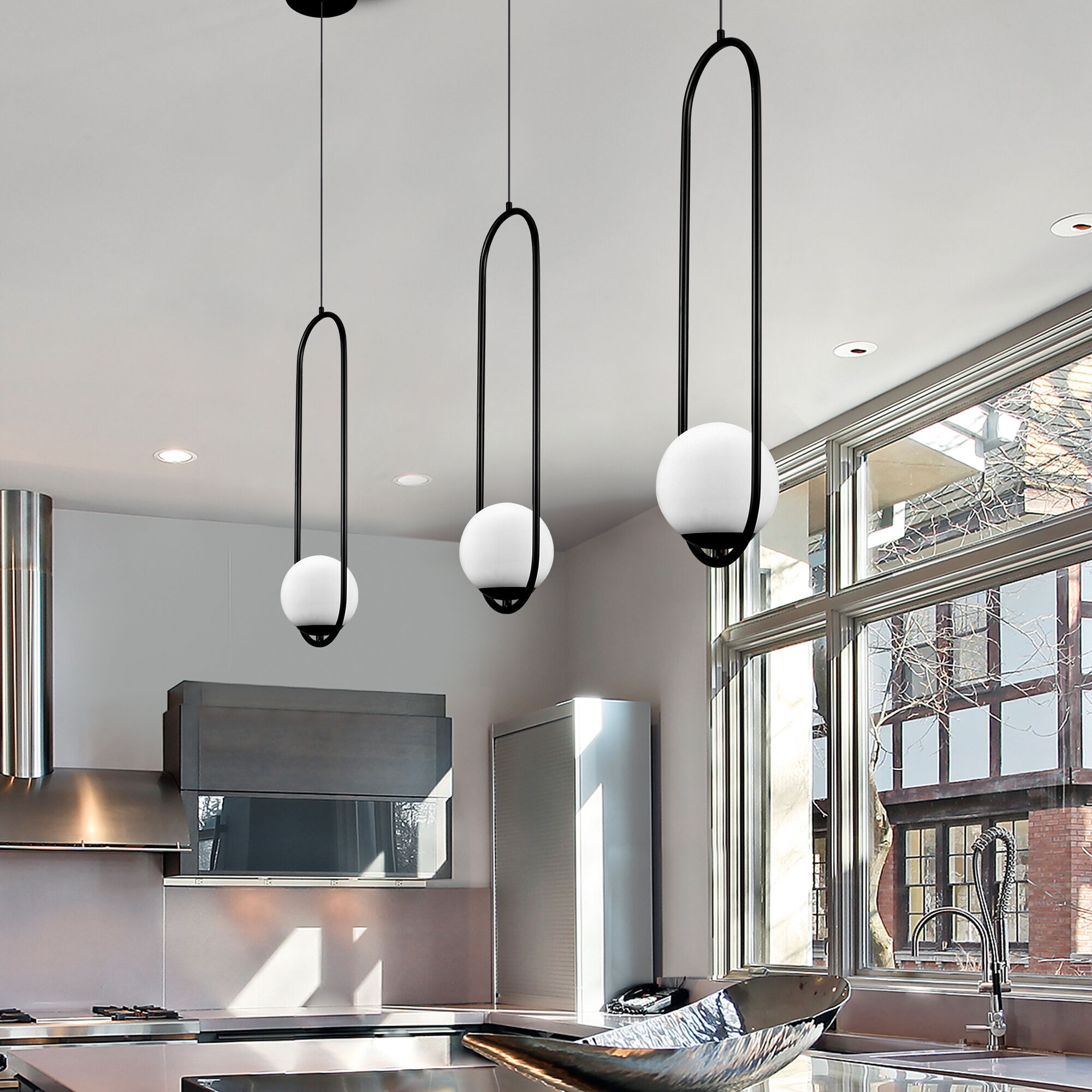 Capri 5.5 inch Black Pendant Ceiling Light