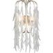 Glen Arbor 3 Light 11 inch Contemporary Silver Leaf and Contemporary Silver Wall Sconce Wall Light