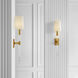 Chapman & Myers Reagan 1 Light 5 inch Antique-Burnished Brass and Crystal Tail Sconce Wall Light, Medium