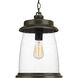 Queenscliff 1 Light 10.88 inch Antique Bronze Outdoor Hanging Lantern