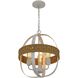 Barton 3 Light 14.75 inch White Washed Chandelier Ceiling Light