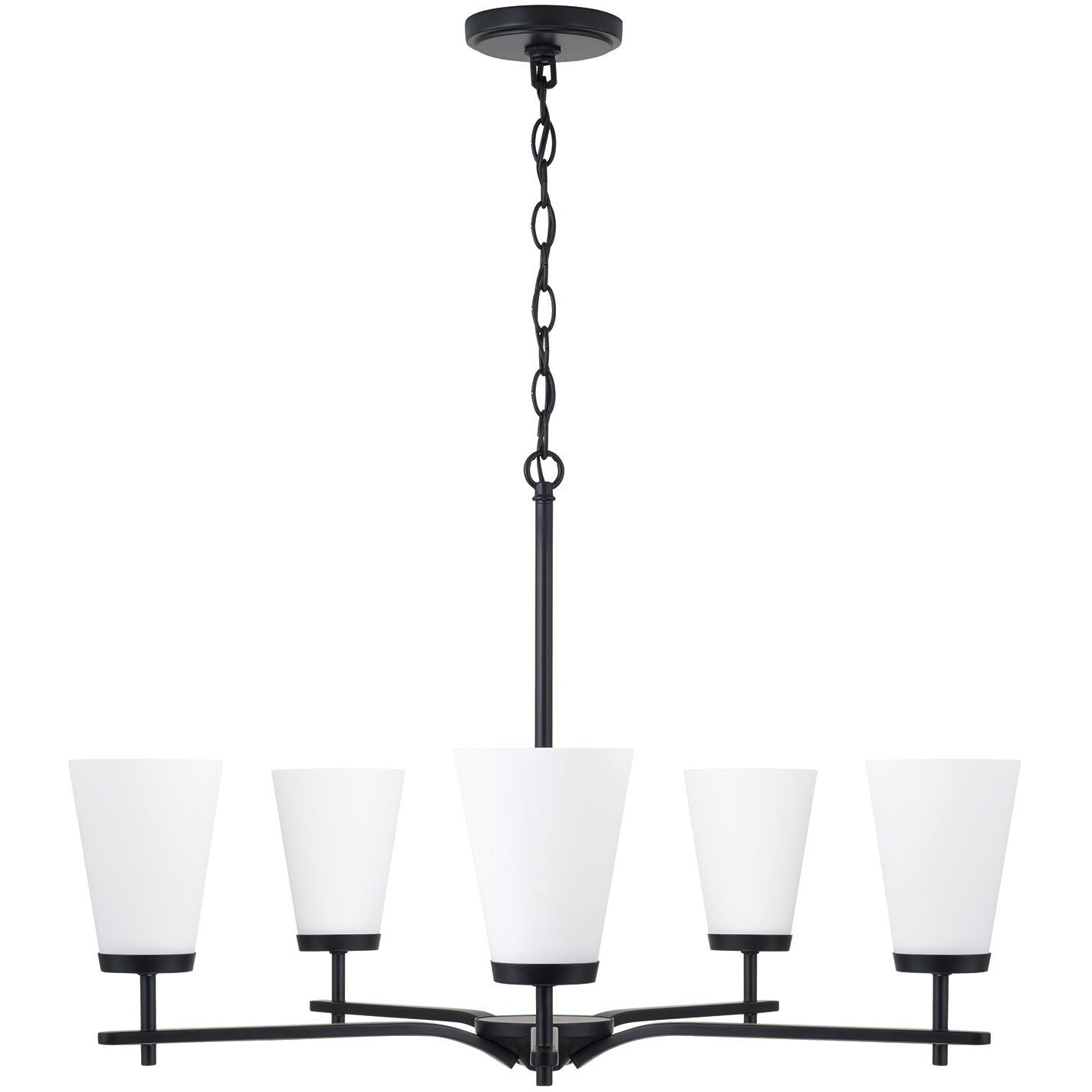 Drake 5 Light 28 inch Matte Black Chandelier Ceiling Light