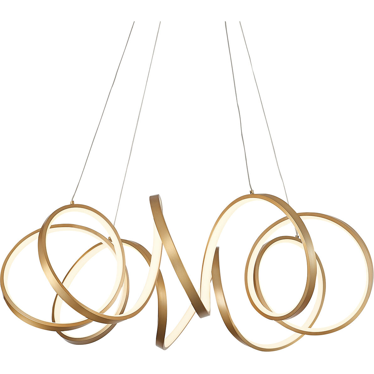 Synergy LED 34.25 inch Antique Brass Chandelier Ceiling Light