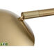 Alda 53.5 inch 3.00 watt Aged Brass Floor Lamp Portable Light