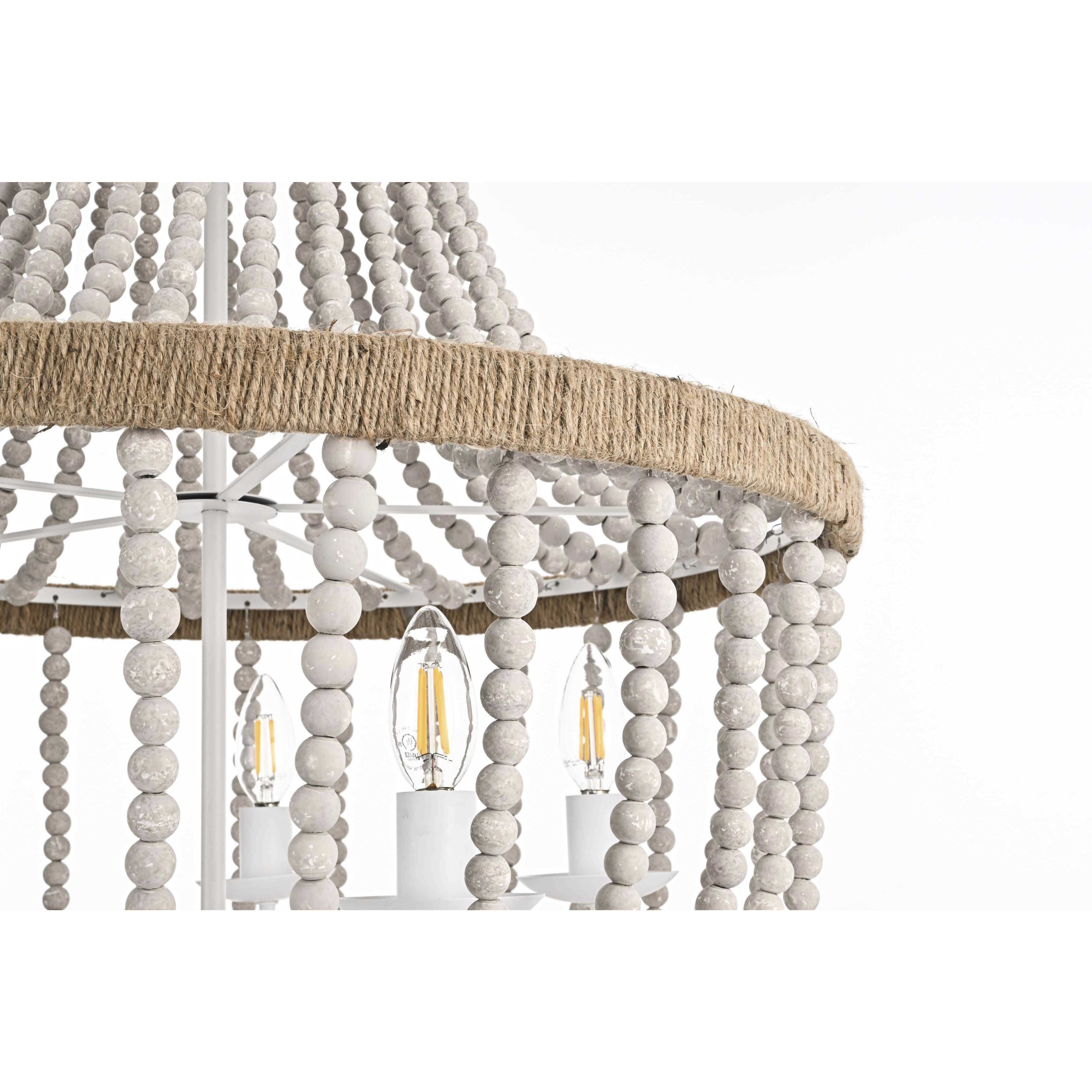 Jolie 5 Light 24 inch Antique White Pendant Ceiling Light