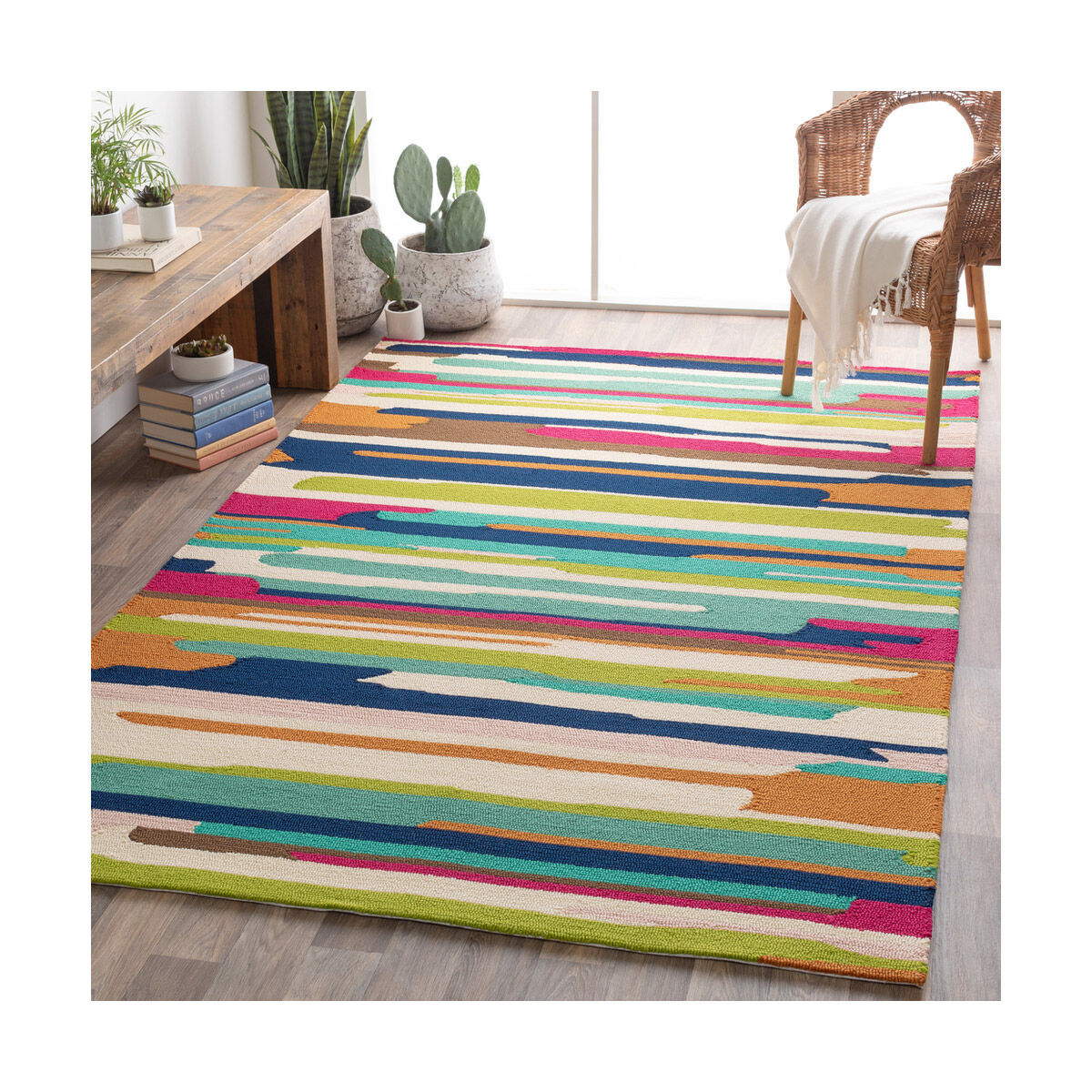 Rain 96 X 96 inch Burgandy/Navy/Brown/Cream/Aqua/Burnt Orange Handmade Rug in 8 Ft Round, Round