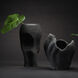 Dynasty 14 X 12 inch Vase in Matte Black Porcelain