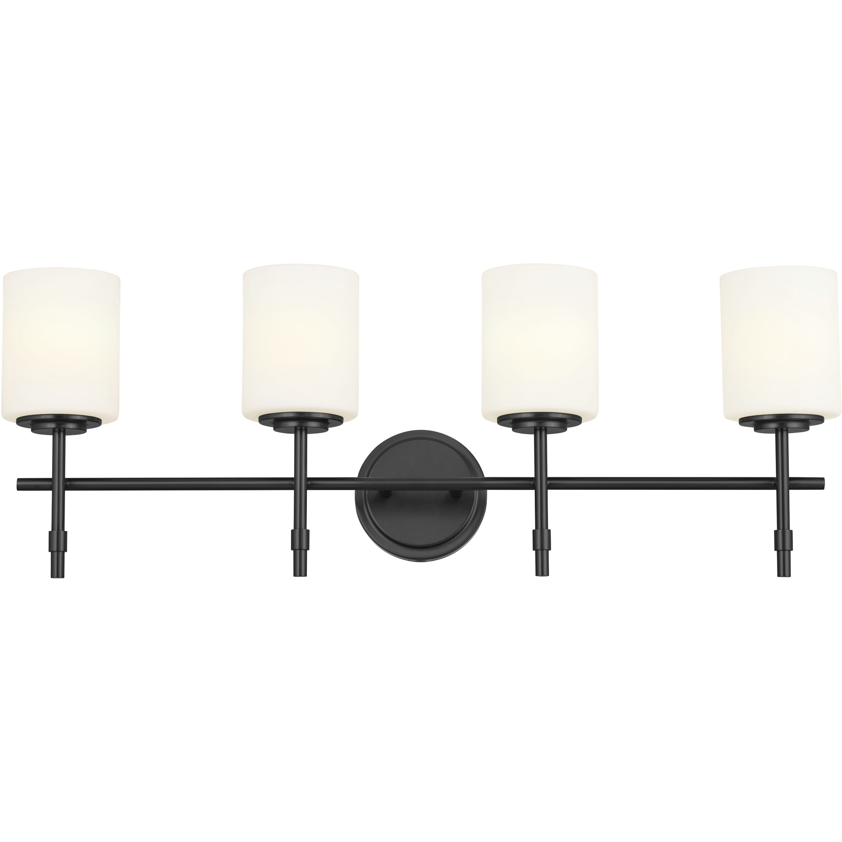 Ali 4 Light 32.5 inch Black Bath Vanity Light Wall Light