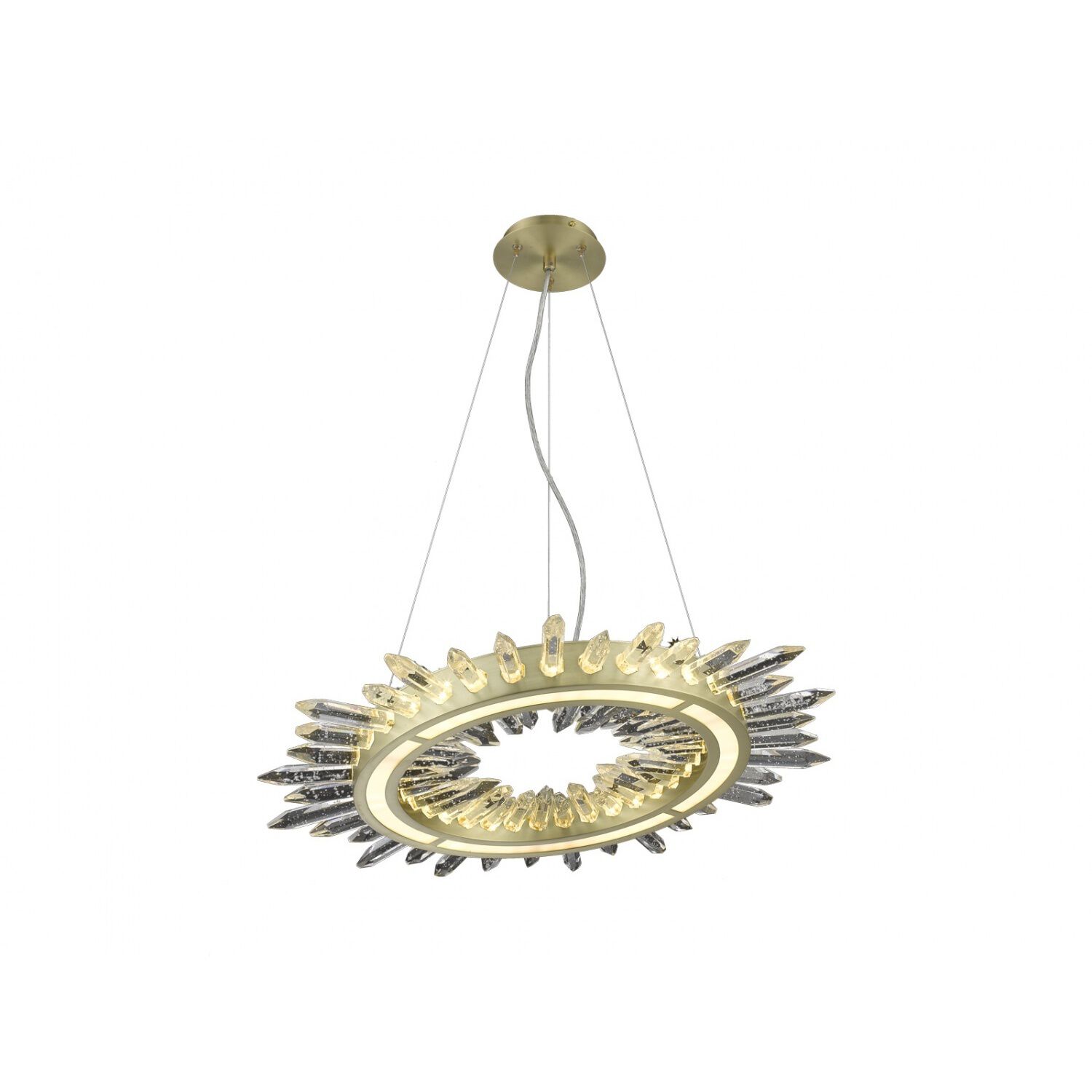 Aspen LED 27 inch Brushed Brass Pendant Ceiling Light
