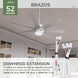 Brazos 52 inch Fresh White Outdoor Ceiling Fan