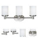 Cylinder 3 Light 20.5 inch Satin Nickel Bath Vanity Wall Light