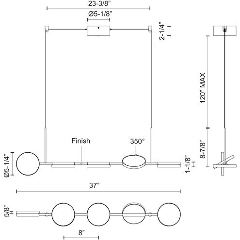 Novel Linear Pendant Ceiling Light