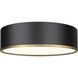 Arlo 4 Light 20.25 inch Matte Black and Rubbed Brass Flush Mount Ceiling Light
