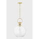 Catrine 1 Light 12 inch Aged Brass Pendant Ceiling Light