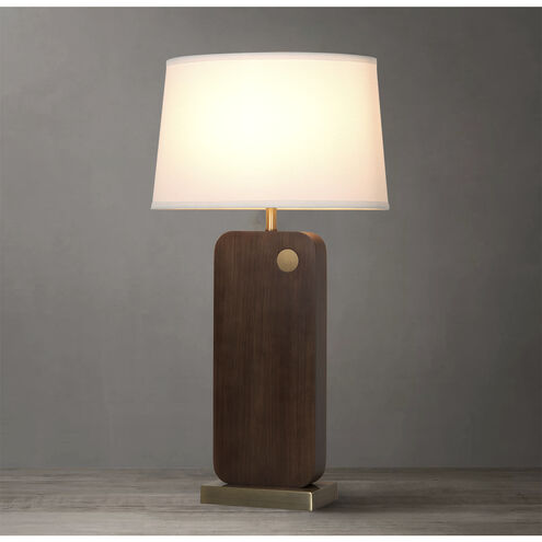 Laurel 30 inch 23.00 watt Dark Walnut and Weathered Brass Table Lamp Portable Light