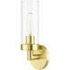 Ludlow 1 Light 4 inch Satin Brass ADA Single Sconce Wall Light, Single