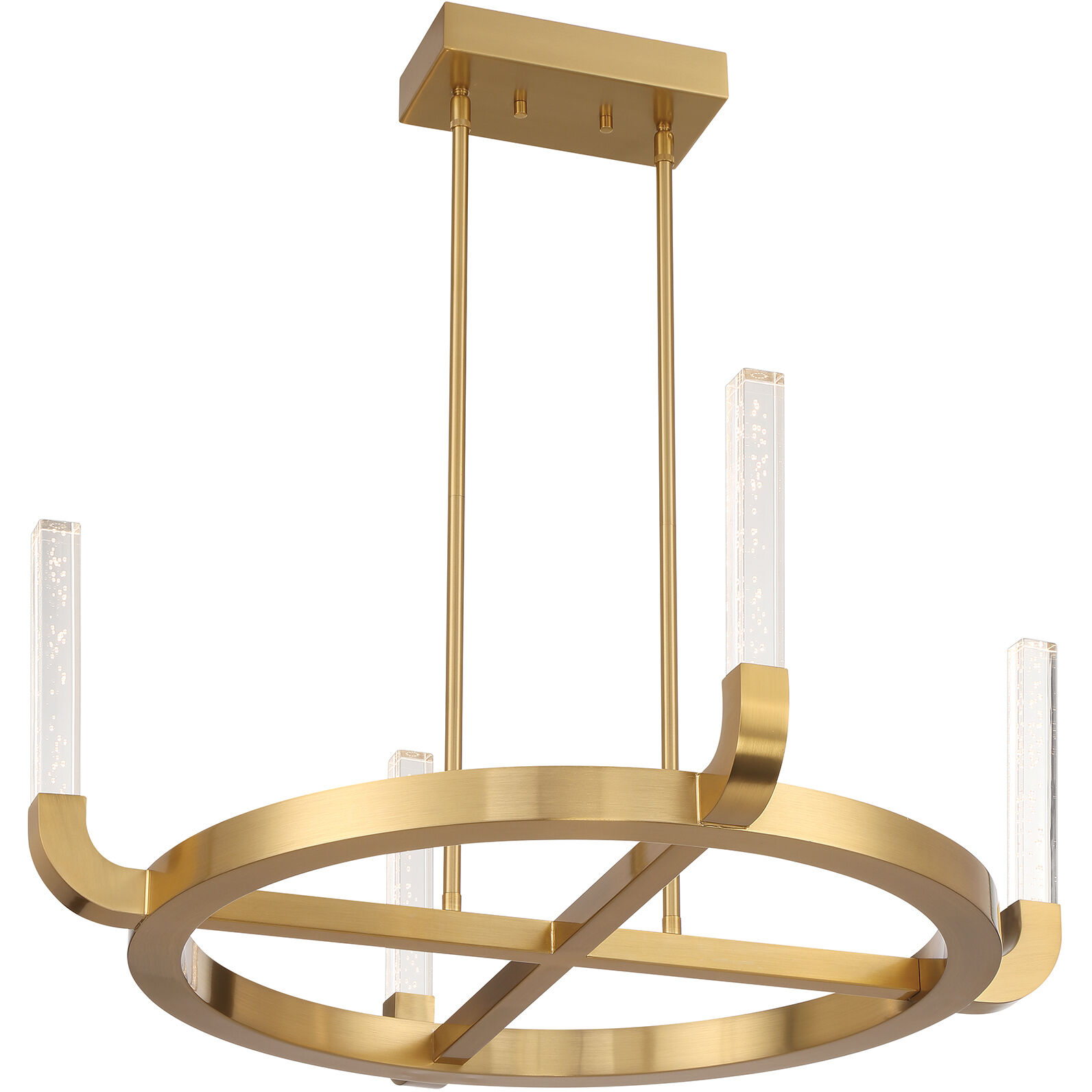 Del Mar LED 30 inch Warm Brass Chandelier Ceiling Light