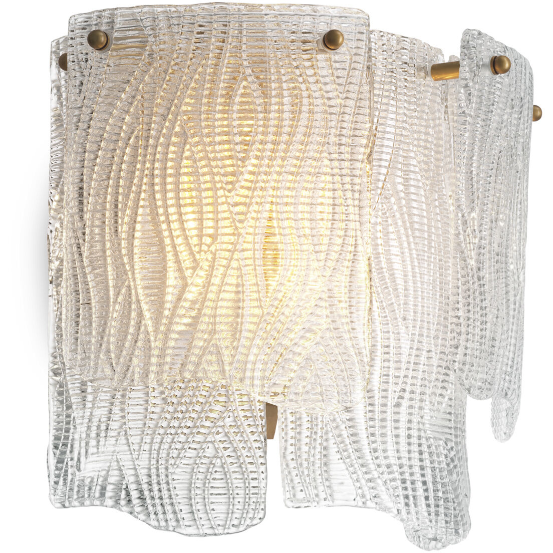 Asinara Wall Lamp Wall Light in Textured Glass