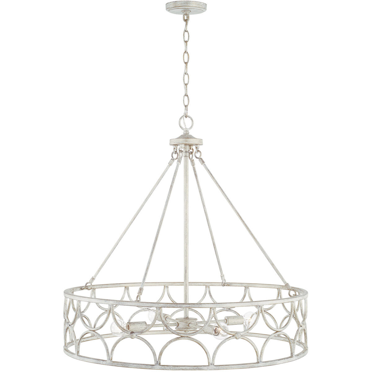 Ricci 4 Light 30 inch Winter White Pendant Ceiling Light