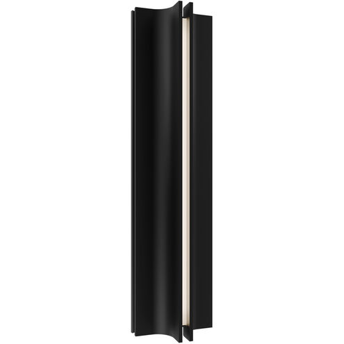 Strait LED 22 inch Black Outdoor Wall Lighting in 3000K