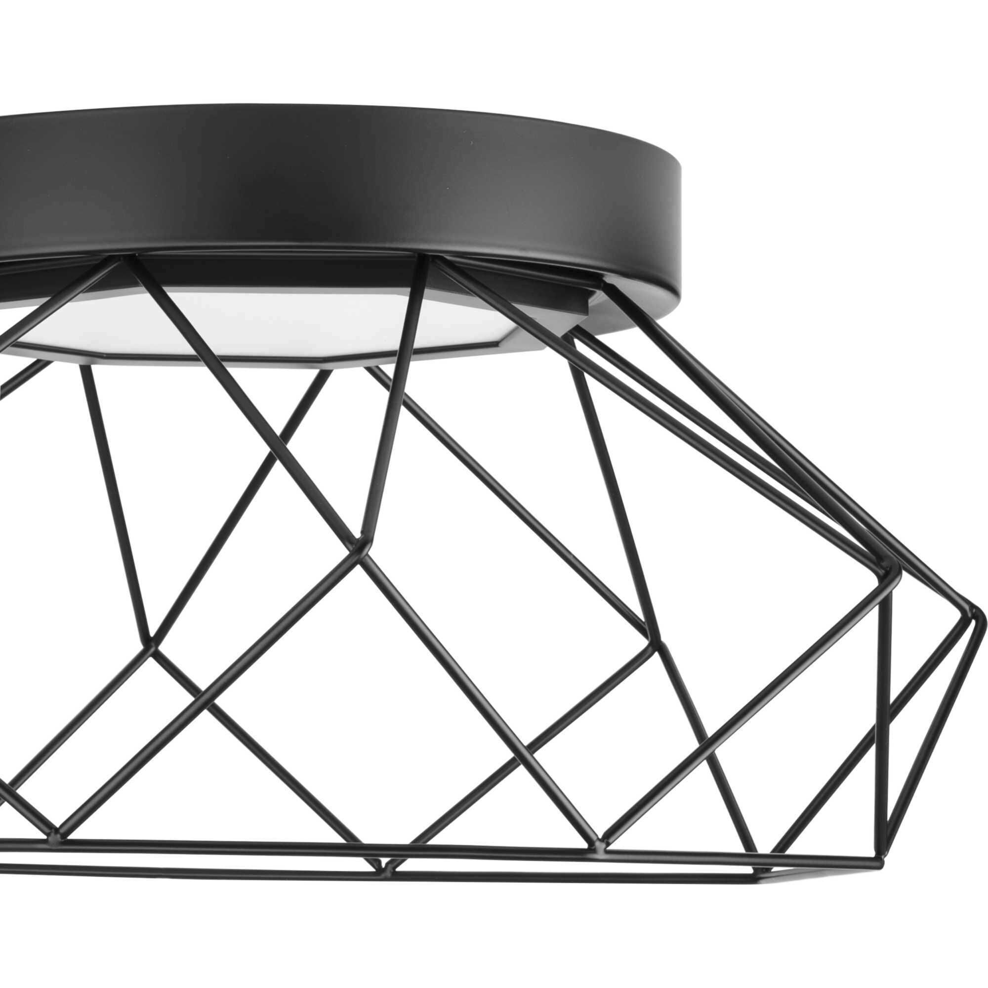 Geodesic LED LED 18 inch Matte Black Flushmount Ceiling Light