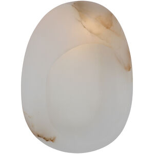 Kelly Wearstler Esculpa LED 12 inch Alabaster and Antique-Burnished Brass Rounded Wall Light
