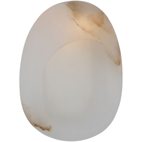 Kelly Wearstler Esculpa LED 12 inch Alabaster and Antique-Burnished Brass Rounded Wall Light
