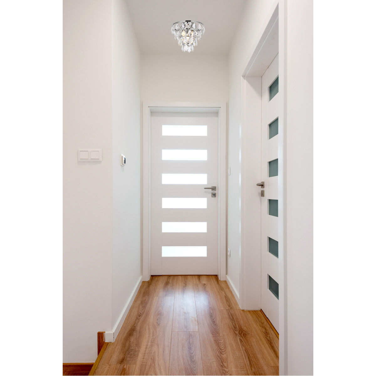 Ella 3 Light 12 inch Chrome Flush Mount Ceiling Light