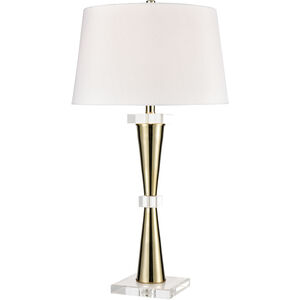 Brandt 32 inch 150.00 watt Gold with Clear Table Lamp Portable Light