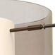 Pahu 12 LED Bronze Stem Pendant Ceiling Light in Transparent Smoke/Opal Glass