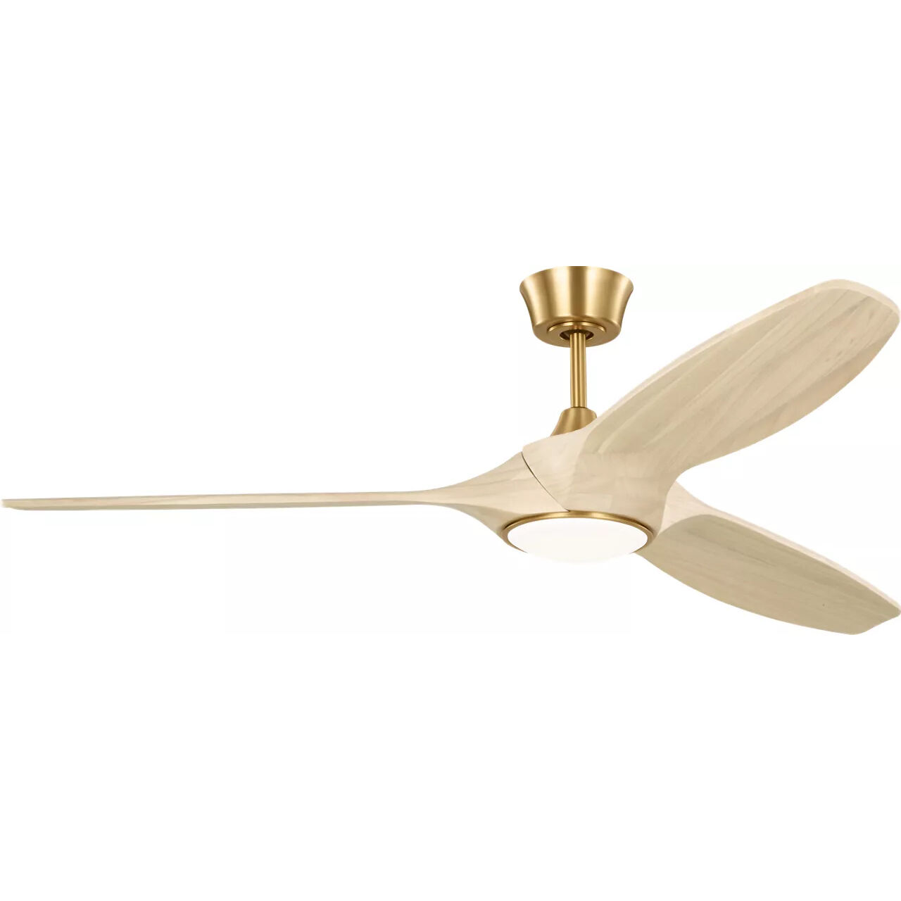 Selen 60 inch Burnished Brass with Washed White Oak Blades Ceiling Fan
