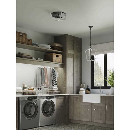 Galloway 2 Light 15 inch Matte Black Flush Mount Ceiling Light