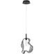 Norah 1 Light 5.5 inch Matte Black Standard Pendant Ceiling Light in Smoke