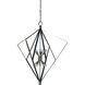 Zoe 10 Light 37 inch Satin Brass with Matte Black Accents Foyer Chandelier Ceiling Light