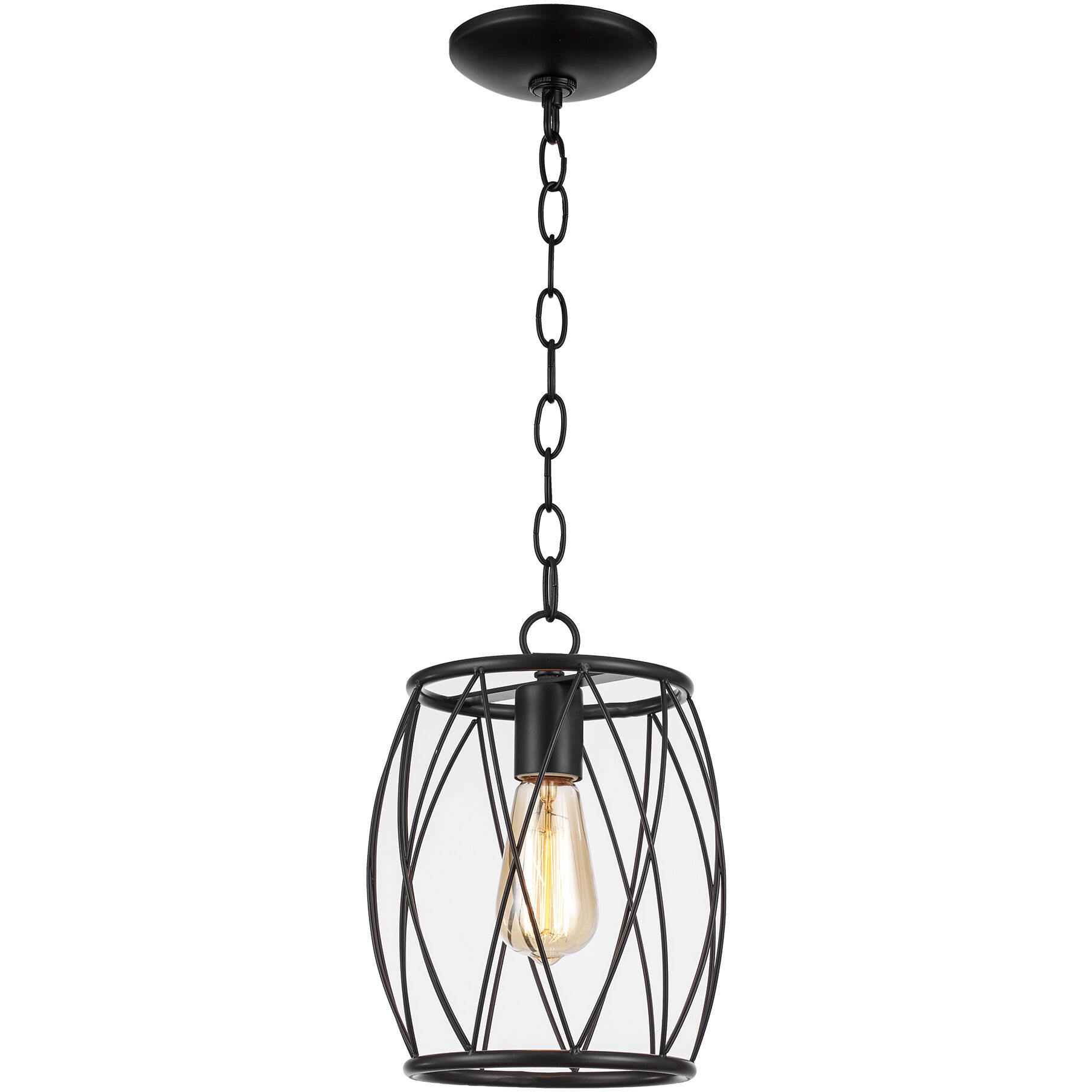Rhythm 1 Light 8 inch Rubbed Oil Bronze Pendant Ceiling Light
