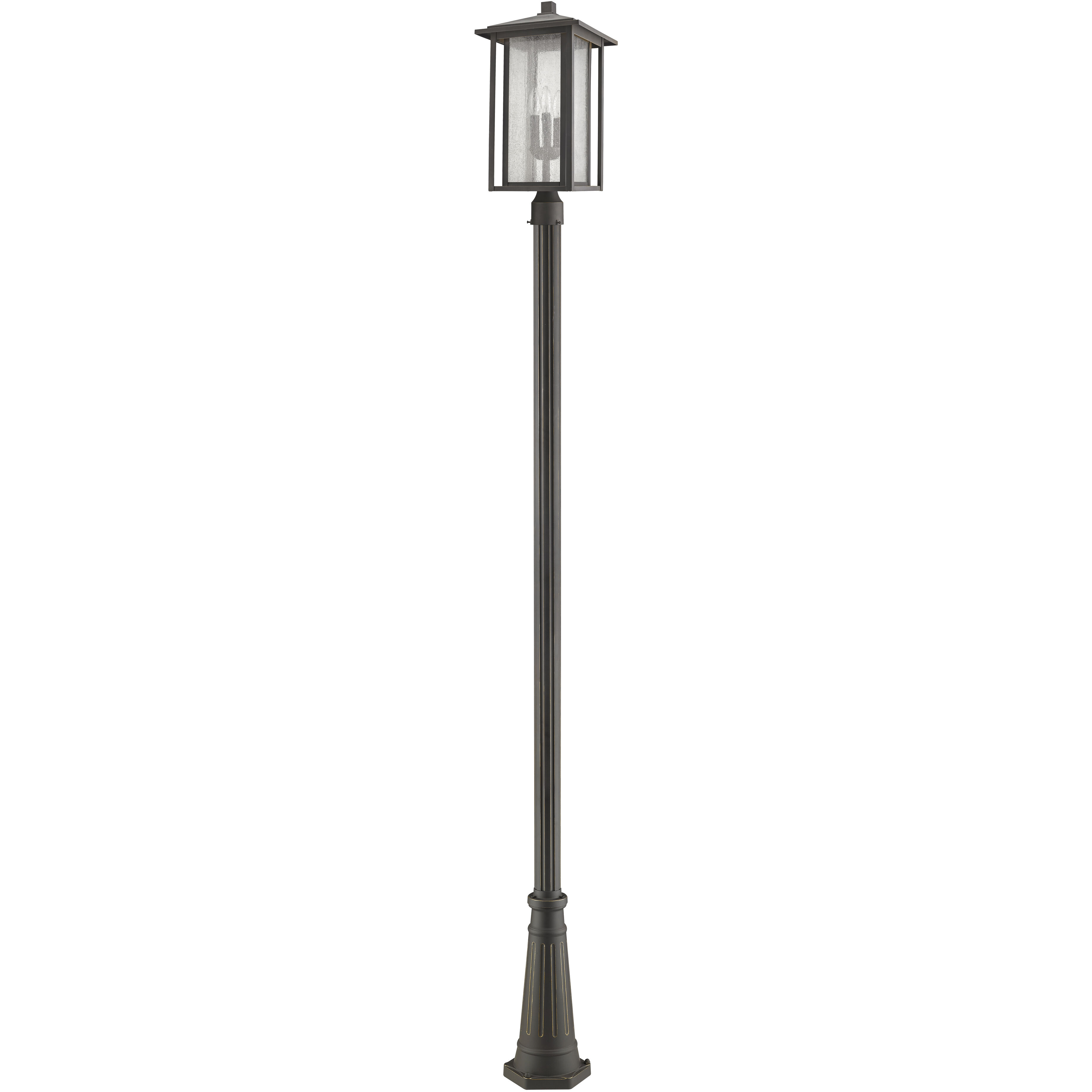 Aspen 3 Light 118.44 inch Oil Rubbed Bronze Outdoor Post Mounted Fixture