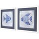 Animals Collection Block Profile Matted White Framed Art