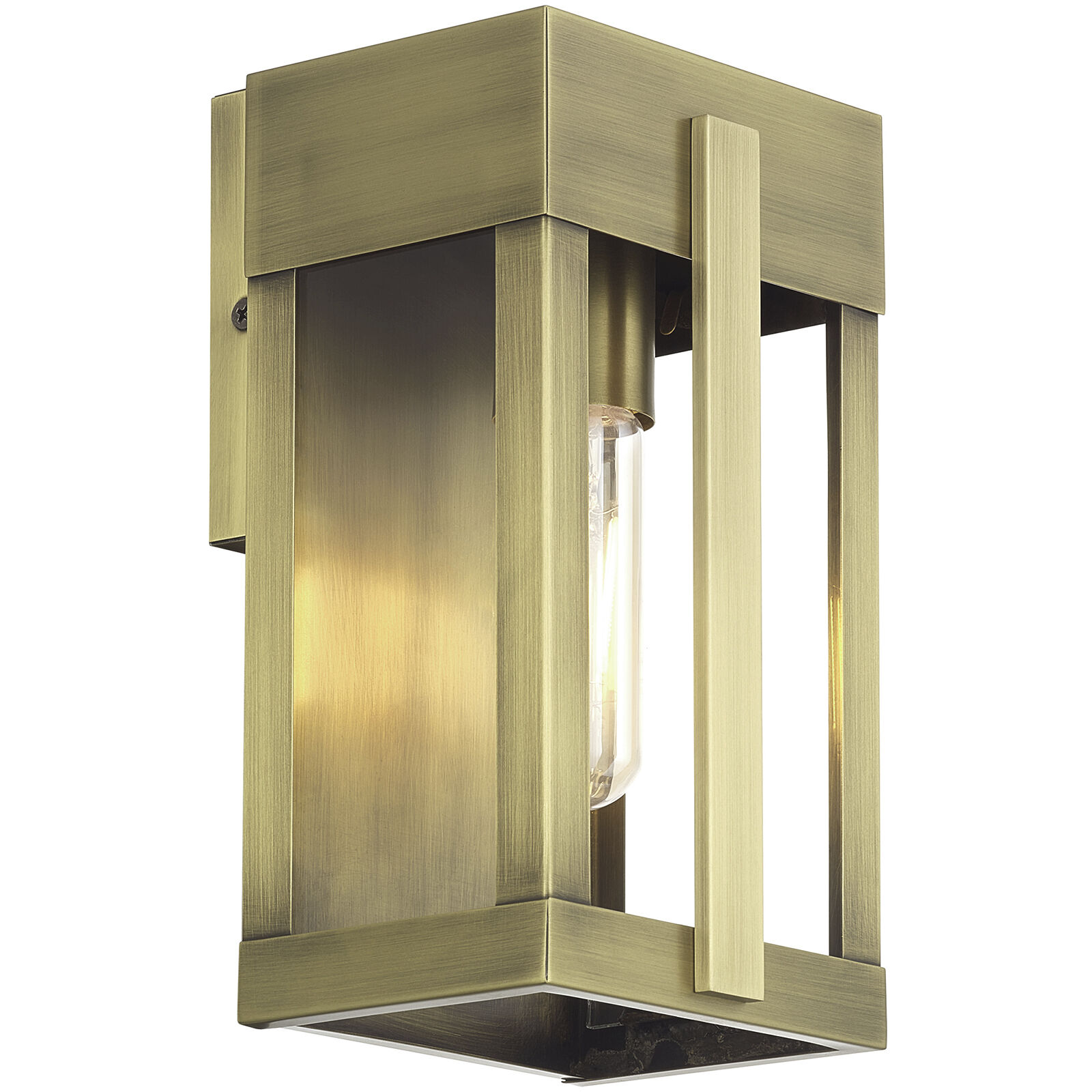 Berksford 1 Light 9 inch Antique Brass Outdoor Wall Lantern