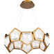 Starlight Starbright LED 11 inch Aged Brass Chandelier Ceiling Light