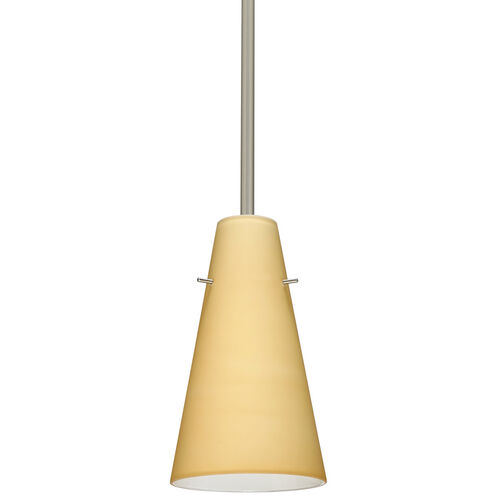 Cierro 1 Light Satin Nickel Stem Pendant Ceiling Light