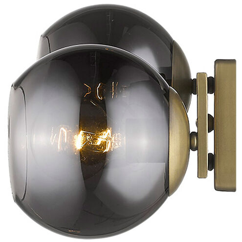 Lunette 2 Light 17 inch Aged Brass Sconce Wall Light