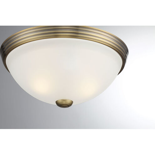 Stella 2 Light 11 inch Warm Brass Flush Mount Ceiling Light, Essentials