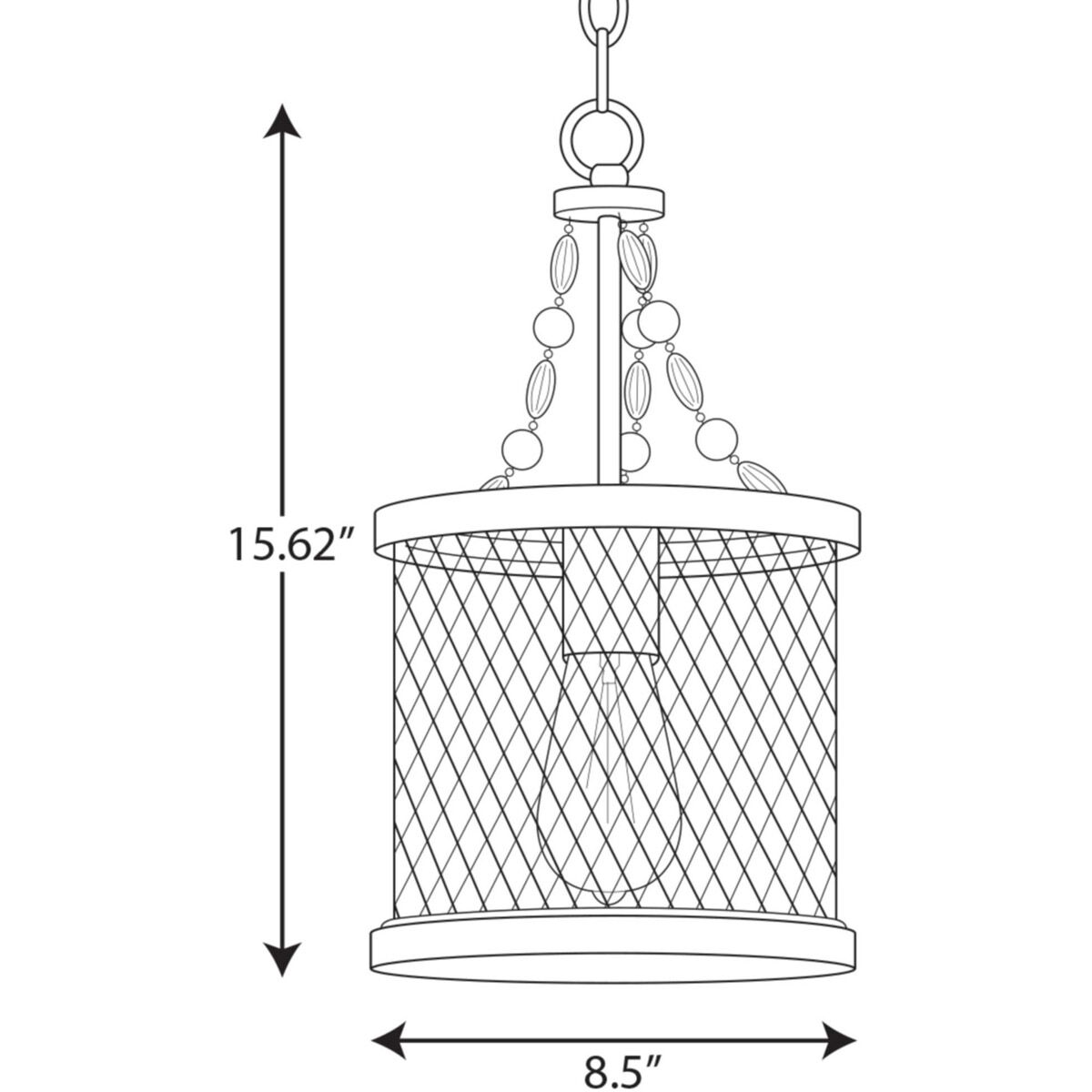 Austelle 1 Light 8.5 inch Antique Bronze Mini-Pendant Ceiling Light