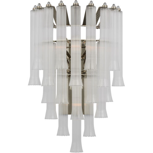 Julie Neill Lorelei LED 14.75 inch Polished Nickel Waterfall Sconce Wall Light, Large