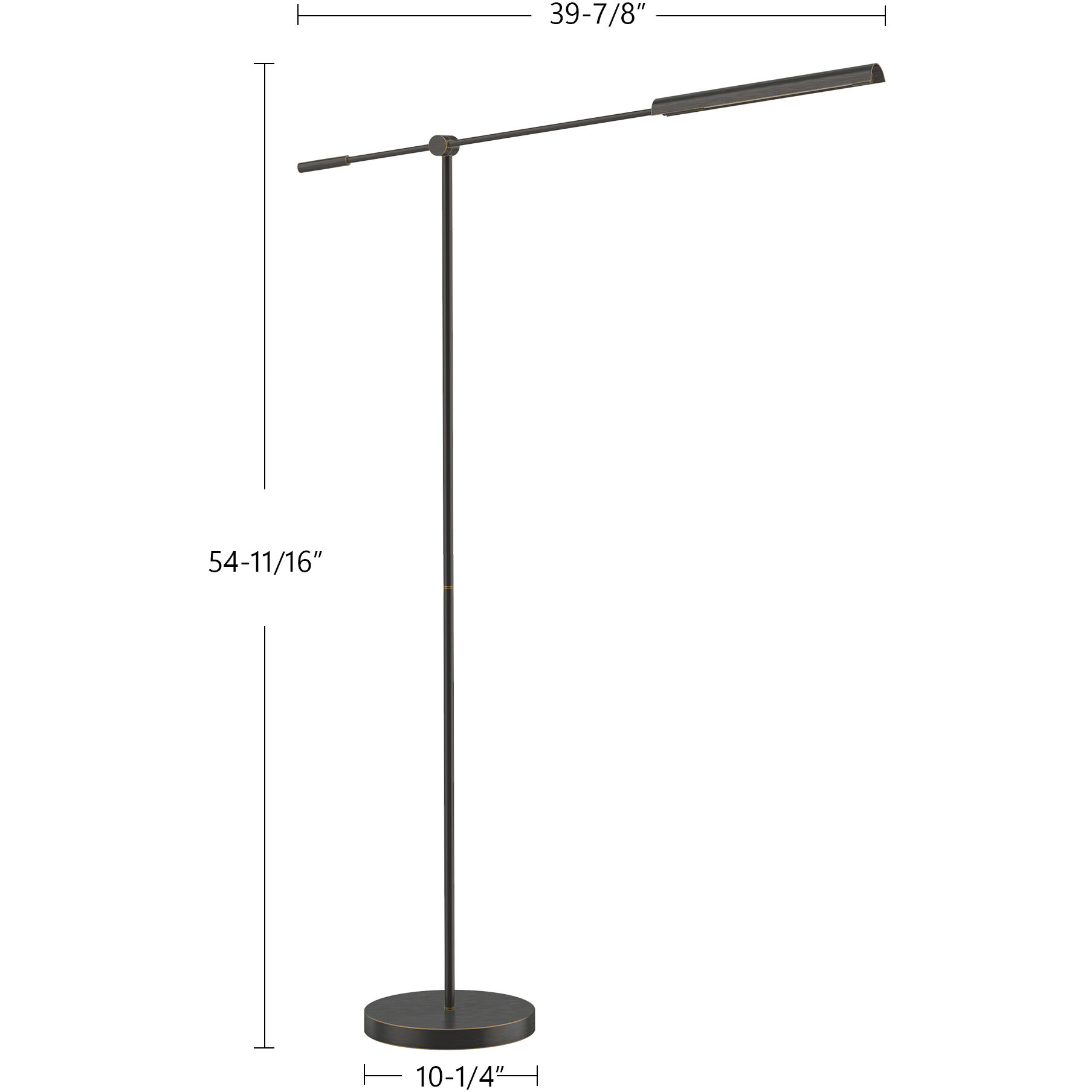 Astrid 54.69 inch 5.00 watt Metal Shade/Vintage Brass Floor Lamp Portable Light