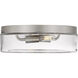 Rhett 2 Light 12 inch Brushed Nickel Flush Mount Ceiling Light in Incandescent